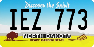 ND license plate IEZ773
