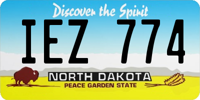 ND license plate IEZ774
