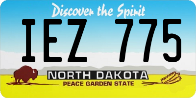 ND license plate IEZ775