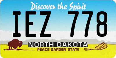 ND license plate IEZ778