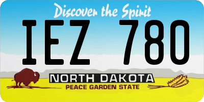 ND license plate IEZ780