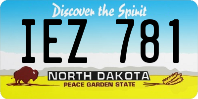ND license plate IEZ781