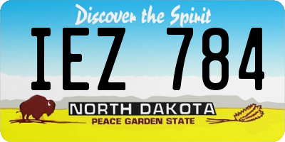 ND license plate IEZ784