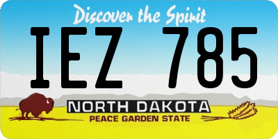 ND license plate IEZ785
