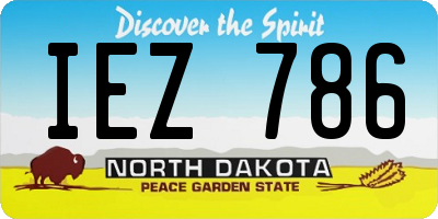 ND license plate IEZ786