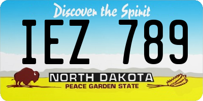 ND license plate IEZ789