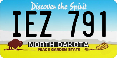 ND license plate IEZ791