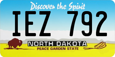 ND license plate IEZ792