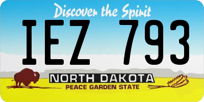 ND license plate IEZ793