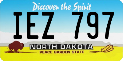 ND license plate IEZ797