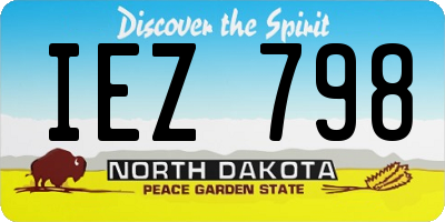 ND license plate IEZ798