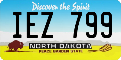 ND license plate IEZ799