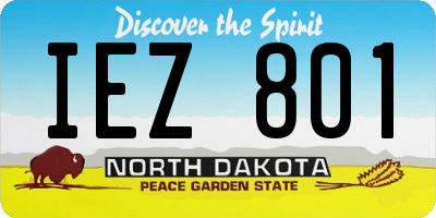 ND license plate IEZ801
