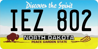 ND license plate IEZ802