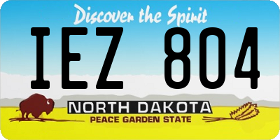 ND license plate IEZ804
