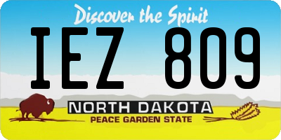ND license plate IEZ809