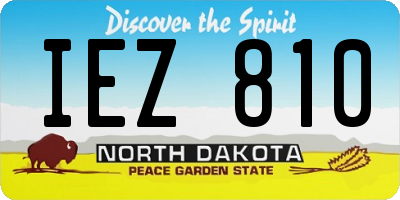 ND license plate IEZ810