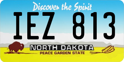 ND license plate IEZ813