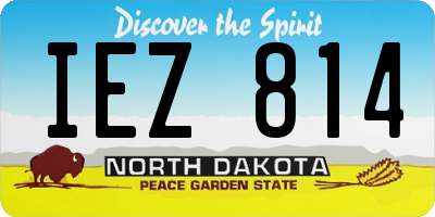 ND license plate IEZ814