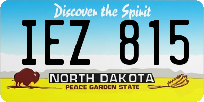 ND license plate IEZ815
