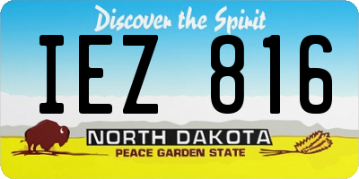 ND license plate IEZ816