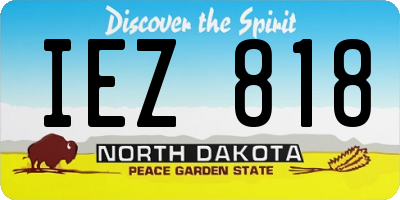 ND license plate IEZ818