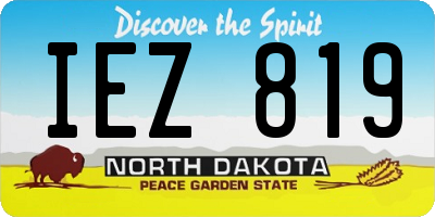 ND license plate IEZ819