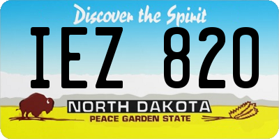 ND license plate IEZ820