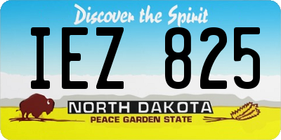 ND license plate IEZ825