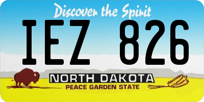 ND license plate IEZ826
