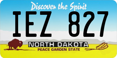 ND license plate IEZ827