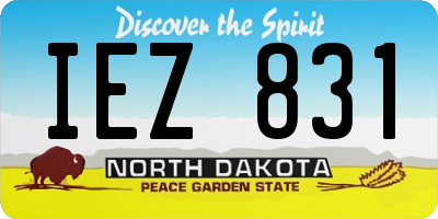 ND license plate IEZ831