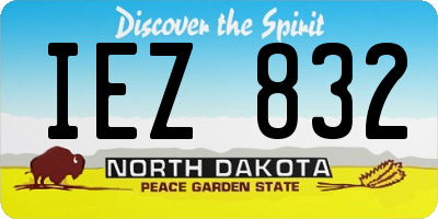 ND license plate IEZ832