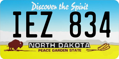 ND license plate IEZ834
