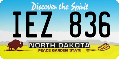 ND license plate IEZ836