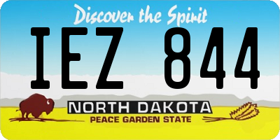 ND license plate IEZ844