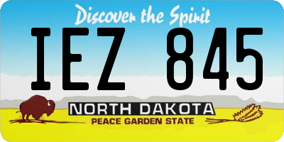 ND license plate IEZ845
