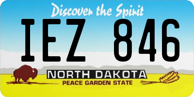 ND license plate IEZ846