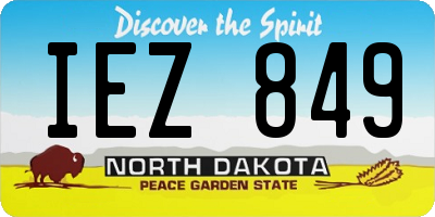 ND license plate IEZ849