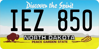 ND license plate IEZ850