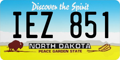 ND license plate IEZ851