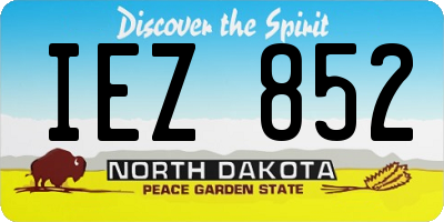 ND license plate IEZ852