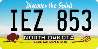 ND license plate IEZ853