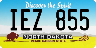 ND license plate IEZ855