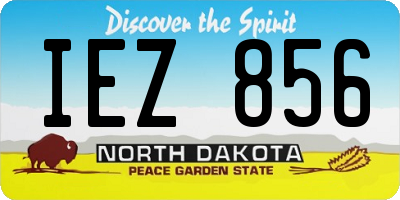 ND license plate IEZ856
