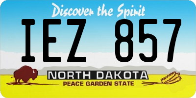 ND license plate IEZ857