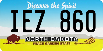 ND license plate IEZ860