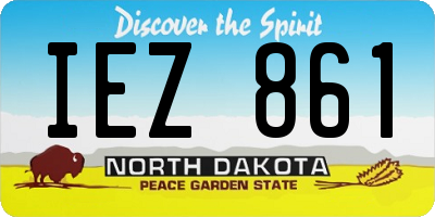 ND license plate IEZ861