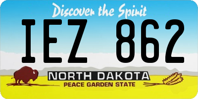 ND license plate IEZ862