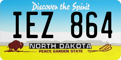 ND license plate IEZ864